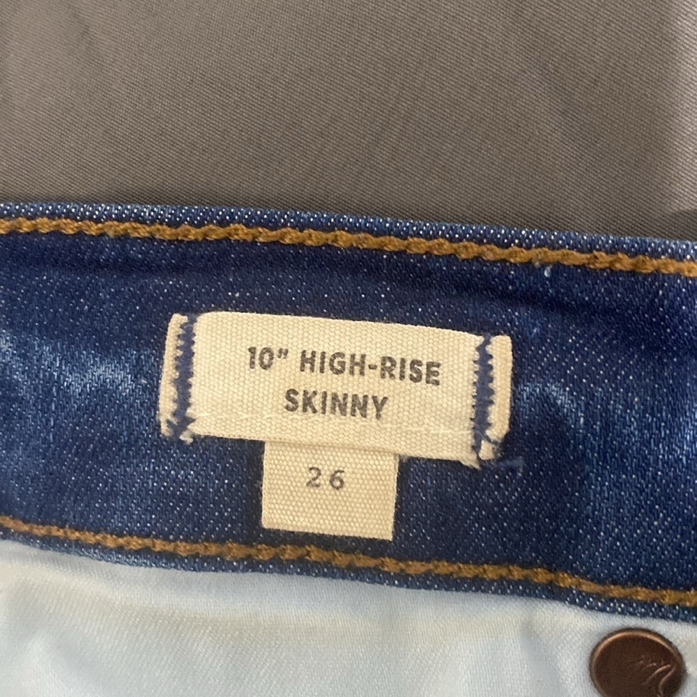 Madewell 10” high-rise skinny jeans. Size 26 - Picture 4 of 7